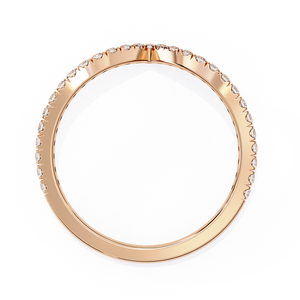 Hermoso Anillo de Diamantes en Oro Rosa para Mujer, Diseño Simple, Acabado Brillante, Joyería para Uso Diario, Regalo - Product Image 3