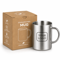 Mug en acier inoxydable 304 à double paroi, isotherme, incassable, pour bière et café, idéal pour la maison, la cuisine et les cadeaux.