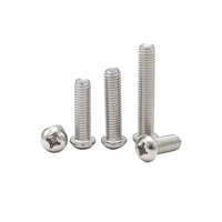 Tornillo de máquina de cabeza cilíndrica Phillips de acero inoxidable 304 316 DIN7985, tornillo de cabeza redonda con acabado liso, métrico M2-M10, con ranura cruzada