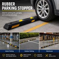 Bordillos de estacionamiento de caucho reciclado OEM LHH-DW-47 amarillo+negro, duraderos y antienvejecimiento, 100 mm de grosor de placa, 183 cm, Zhejiang Mall