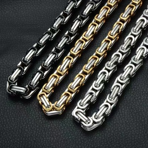 Duyizhao vendita calda Byzantium collana Hip Hop in acciaio inossidabile 4mm-12mm catena 18k placcato oro da uomo Dubai Emperor Fashion Jewelry - Product Image 6