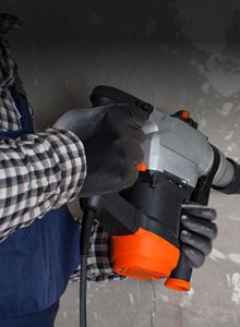 Gants de sécurité en nitrile <span class=keywords><strong>noir</strong></span> 8 mil, taille XL, antidérapants, pour mécaniciens, nettoyage, manipulation de produits chimiques, automobile, revêtement en latex, cuisine, alimentation - Product Image 3