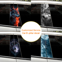 Autocollants universels personnalisés de carrosserie de conception de loup autocollants de porte automatique étanches décalcomanies accessoires uniques de décoration de voiture décalcomanie pour voitures