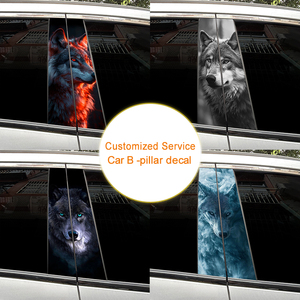 Pegatinas universales personalizadas con diseño de lobo para carrocería de coche, calcomanías impermeables para puerta de coche, accesorios de decoración únicos para coche, calcomanía para coches - Product Image 6