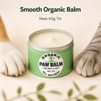 Baume pour pattes de chien biologique pour chiens et chats, crème pour pattes naturelle sans parfum, sans danger pour la léchage, pour protéger et réparer les pattes endommagées, pot en métal de 60 g