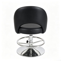 Tabouret de bar pivotant réglable en hauteur moderne, en similicuir noir, base en métal robuste, montage facile, pour l'extérieur, le salon, la chambre