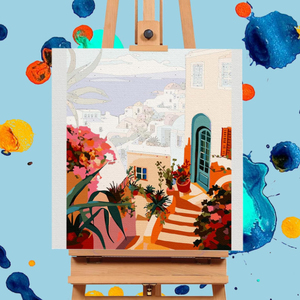 Peinture par numéros DIY Paysages marins et urbains pour adultes, kit <span class=keywords><strong>de</strong></span> peinture à l'huile acrylique sur toile écologique imprimée et encadrée pour la maison - Product Image 5