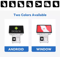 Terminal POS de Pantalla Dual de 11.6/15/17 Pulgadas con Windows 10/11 y Android 13, Pantalla Táctil de 10/15.6 Pulgadas, CPU I5/i7 11/C13, Escáner POS, NFC, Tableta de Escritorio POS