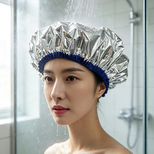 <span class=keywords><strong>Bonnet</strong></span> de soin capillaire <span class=keywords><strong>auto</strong></span>-<span class=keywords><strong>chauffant</strong></span> en aluminium épaissi, imperméable et réutilisable pour salon, maison et spa - Product Image 1