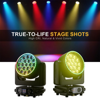 SHEHDS 19x20W RGBLAC IP66 Éclairage de scène à tête mobile étanche avec contrôle par application smartphone et zoom pour concerts et festivals en extérieur