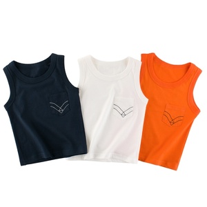 <span class=keywords><strong>Gilet</strong></span> sudore senza maniche in cotone traspirante per bambini dal Design semplice e traspirante - Product Image 1
