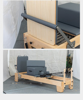 Ensemble de Reformer Pilates pour le Corps, Équipement Professionnel d'Équilibre en Bois pour Yoga et Fitness, Machine de Pilates, Lit et Chaise pour Entraînement à Domicile