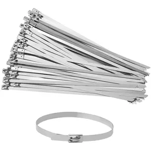 100pcs per bag Stainless Steel Cable Zip Ties Multi Purpose Self Locking Metal Wrap Wire Ties Metal Cables Tie