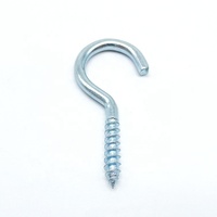 Crochet en S en acier au carbone zingué avec œillet à vis pour suspension sur bois et installation au plafond