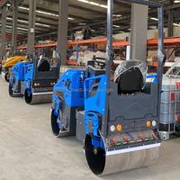 HOMACH Compacteur à rouleaux de route à double tambour de haute qualité 1200kg 1,2 tonne Compacteur hydraulique diesel avec moteur Caractéristiques complètes Petite taille