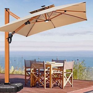 [280 grammes Canopy Polyester] CE+MSDS+ISO+EORI <span class=keywords><strong>Parasol</strong></span> de soleil populaire pour jardin, terrasse, hôtel, extérieur, avec lumière solaire, Top 2 ventes - Product Image 1