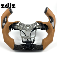 Volant en fibre de carbone personnalisé pour Lexus IS350 IS250 ES300 LC NX LS GS CT GSF RCF, cuir perforé marron