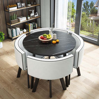 Ensemble de meubles de Restaurant en velours, mobilier d'intérieur, Table et chaises en marbre, café-café, style nordique