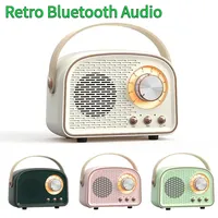 Mini haut-parleur Bluetooth rétro classique, caisson de basses portable sans fil, barre de son, colonne stéréo surround, lecteur de musique AUX TF