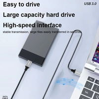 Fuente directa de fábrica 2 M Micro B USB 3,0 SATA Extensión plana de lámina de PVC para computadora móvil Disco duro Cámara Datos 12 meses