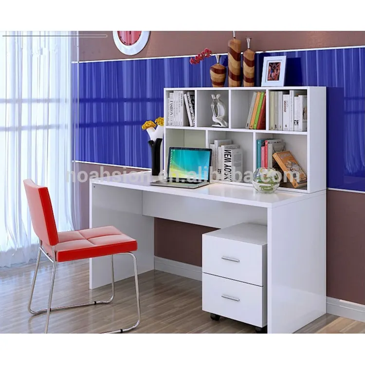 Directo de fábrica nuevo diseño estilo simple oficina computadora de escritorio de la mesa de estudio con estantería