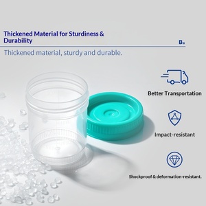 ถ้วยเก็บตัวอย่างทางชีวภาพแบบใช้แล้วทิ้งปลอดเชื้อ <span class=keywords><strong>Bikeman</strong></span> สำหรับเก็บน้ำอสุจิ ปัสสาวะ ของเหลวจากลำไส้ ความจุ 20-120 มล. - Product Image 3