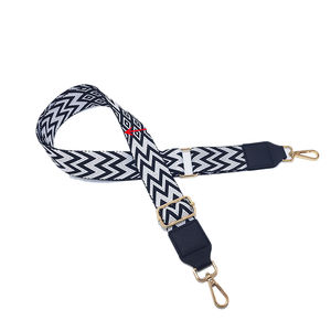 Jolie <span class=keywords><strong>sangle</strong></span> de sac en <span class=keywords><strong>tapisserie</strong></span> brodée de 3.8cm, bandoulière ou bandoulière réglable avec matériel noir or/argent/pistolet - Product Image 3