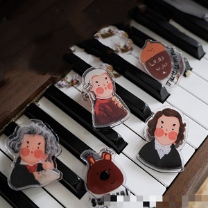 Carpeta de música de Piano de músico creativo Clip de música acrílico de dibujos animados lindo Clip de personal de cinco líneas Original - Product Image 2