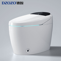Nouvel Arrivage WC intelligent monobloc en céramique allongé moderne à poser au sol S-Trap Économe en eau Télécommandé Chauffant