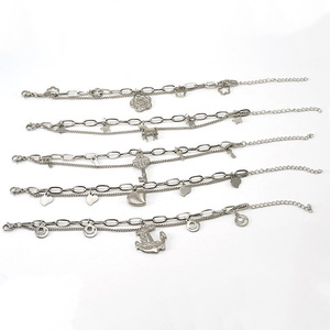 Zogxin Fashion Charm Bracelets For Women 18K Plated Stainless Steel Heart Star Elephant Anchor Pendant Jewelry Gift - Product Image 5