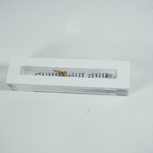 Wholesale Acrylic Mezuzah Case Custom Logo Silk-<b>Screen</b> Printed Judaica Lucite Scroll Storage Box for Jewish Religious Use - Product Image 1