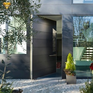<span class=keywords><strong>Porte</strong></span> pivotante en acier robuste - <span class=keywords><strong>Porte</strong></span> d'entrée pivotante extérieure commerciale sécurisée avec conception antivol pour bureau - Product Image 2