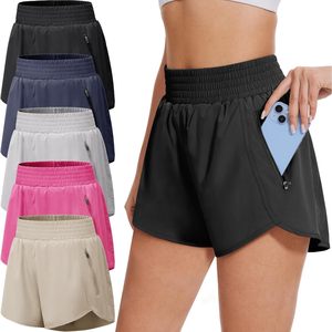Baleenz Women's Athletic Shorts With Zipper Pockets Elastic Waist Quick Dry Workout Gym <b>Running</b> Shorts 5 Pack - Product Image 1