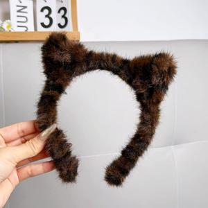 إكسسوارات شعر للأطفال ربطة شعر على شكل فراشة شيفون غطاء رأس بأذني القط الأمريكية والأوربية ربطة رأس لطيفة للرضع - Product Image 2