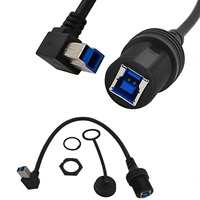 Kostenloses Muster Wasserdichtes 90-Grad Links Rechts Oben Unten Winkel USB 3.0 B Stecker auf B Buchse Einbau-Verlängerungskabel