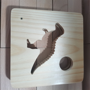 आधुनिक नेतृत्व वाले आयताकार डायनासोर रात हल्के सफेद लकड़ी के usb dimmmable वातावरण टेबल लैंप बच्चों के कमरे मिनी - Product Image 5