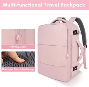 Sac à dos de voyage pour femme, sac à dos de cabine avec poche pour bouteille d'eau et compartiment à chaussures, compatible ordinateur portable 15,6 pouces, approuvé par la TSA pour les vols - Product Image 6