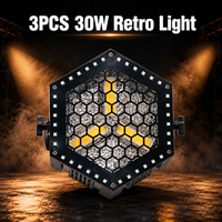 Projecteur de scène LED rétro avec 3x30W LED et 36 pixels RGB 5050 à effet, contrôle DMX512 RDM pour DJ, club et événements