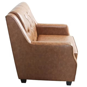 Fauteuil inclinable confortable en microfibre de lin avec massage, dossier facile à incliner, structure en bois pour salon et détente - Product Image 3