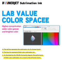 Encre de sublimation haute concentration 1000 ml compatible avec la tête d'impression à jet d'encre Ricoh Gen5