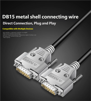 Cable de Programación para PLC Mitsubishi Serie FX, Cable de Datos de Comunicación Serial DB15 RS232