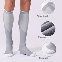 Chaussettes de compression unisexe 20-30 mmHg, haute qualité, tricotées, respirantes, antibactériennes, pour le sport, automne