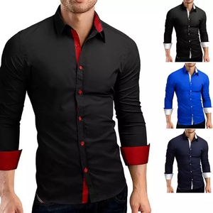 <span class=keywords><strong>Chemise</strong></span> habillée de haute qualité pour <span class=keywords><strong>homme</strong></span>, marque, manches longues, coupe ajustée, col montant, respirante, noire - Taille <span class=keywords><strong>4XL</strong></span> - Product Image 2