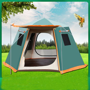 Factory Direct Sales Outdoor Camping Tent 3-4 People Automatic Quick-opening <b>Sunscreen</b> and Rainstorm Aluminum Pole Tent - Product Image 3