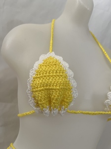 Ensemble de luxe pour femmes en 2 pièces, bikini <span class=keywords><strong>sexy</strong></span> en dentelle avec diamants, maillot de bain à paillettes fendu avec strass pour femmes - Product Image 5
