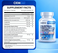 Cápsulas OEM Todo en Uno de Calostro + Probióticos y Prebióticos |   90 Cápsulas con Enzimas Digestivas para Apoyar el Bienestar Intestinal