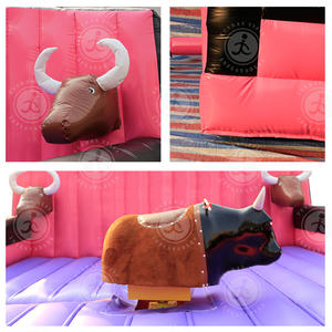 <span class=keywords><strong>Casa</strong></span> de rebote inflable con temática de vaquero y corrida de toros: aventura salvaje del oeste - Product Image 6