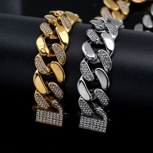Pulseira Miami Cuban Link Iced Out de Aço Inoxidável 316L Banhada a Ouro 18K Sólido de Alta Qualidade para Joias Hip Hop - Product Image 4