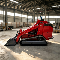 Supplier China Mini Skid Steer Loader Compact Tracked Skid Steer Loader dengan Bucket 0.15m3 untuk Lanskap