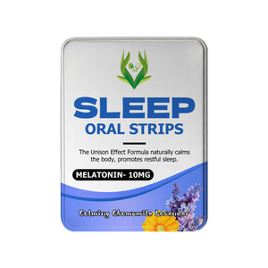 Tiras Orales para Dormir de Marca Privada con Calmante de Manzanilla y Lavanda, con Melatonina para Mejorar la Calidad del Sueño - Product Image 1